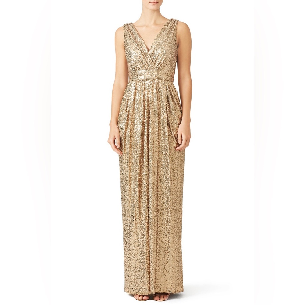 badgley mischka sequin dress gold | Dresses | Badgley Mischka Glitz Gown Metallic 4 red homecoming dresses 2019